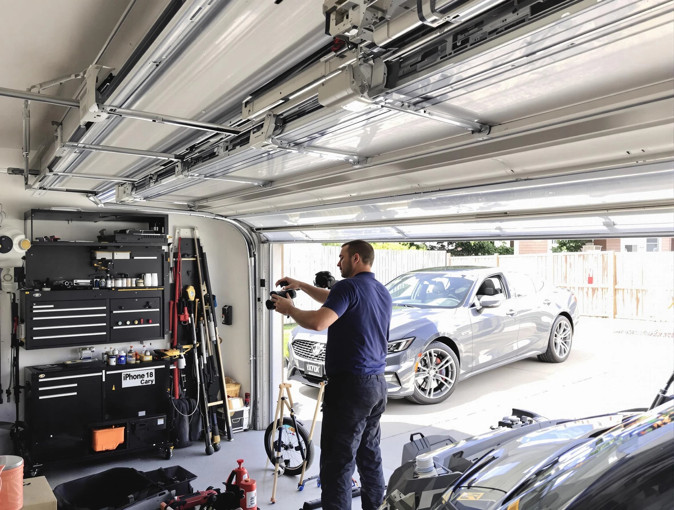 Englewood Garage Door Repair technician fixing noisy garage door in Englewood