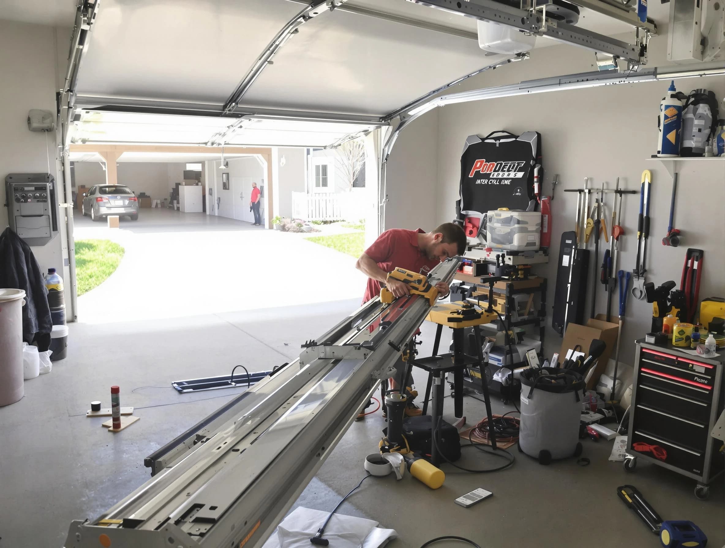 Englewood Garage Door Repair expert performing track repair in Englewood