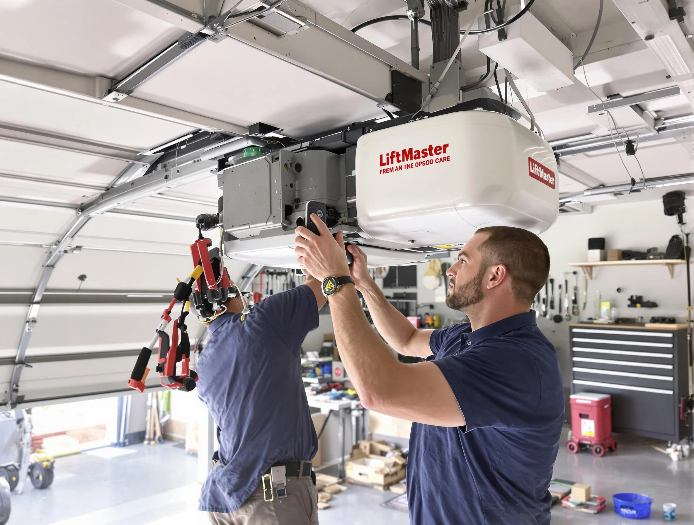 Englewood Garage Door Repair technician performing advanced diagnostics on garage opener in Englewood