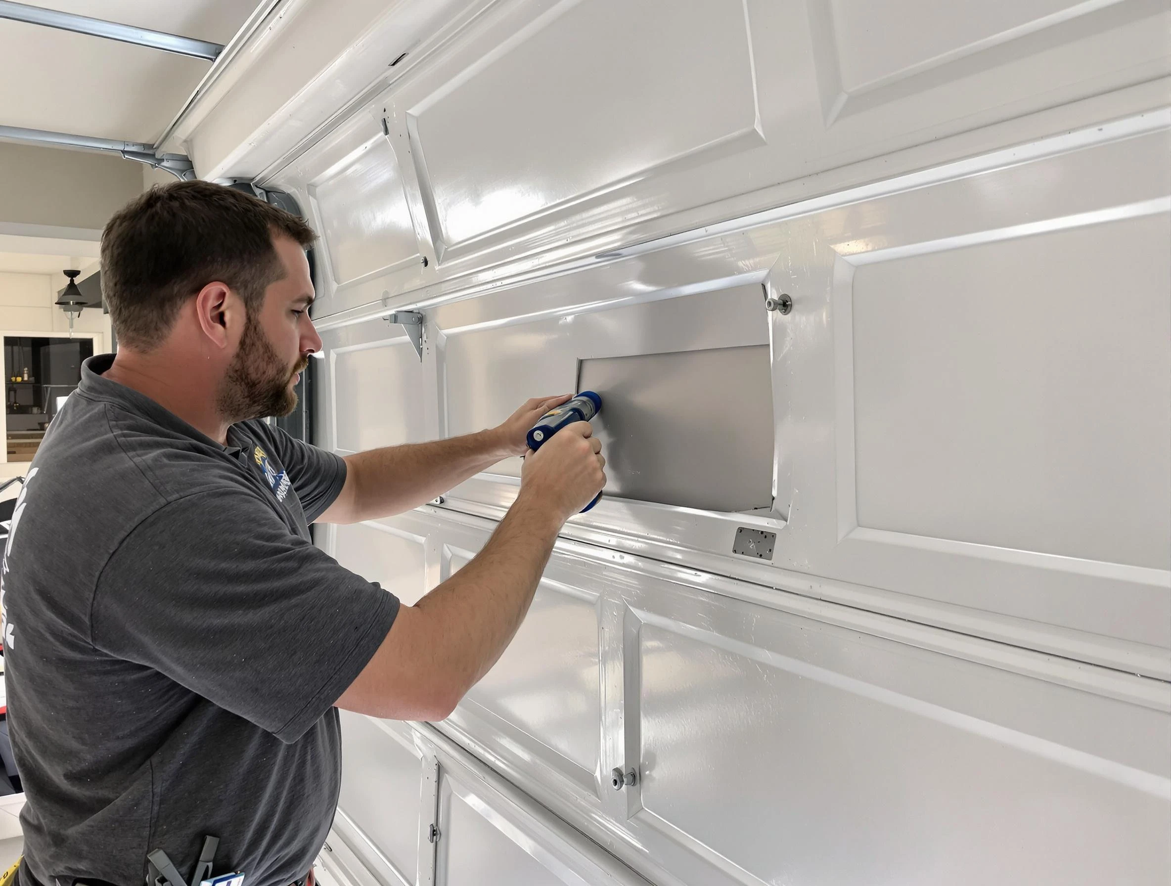 Garage door panel repair by Englewood Garage Door Repair in Englewood