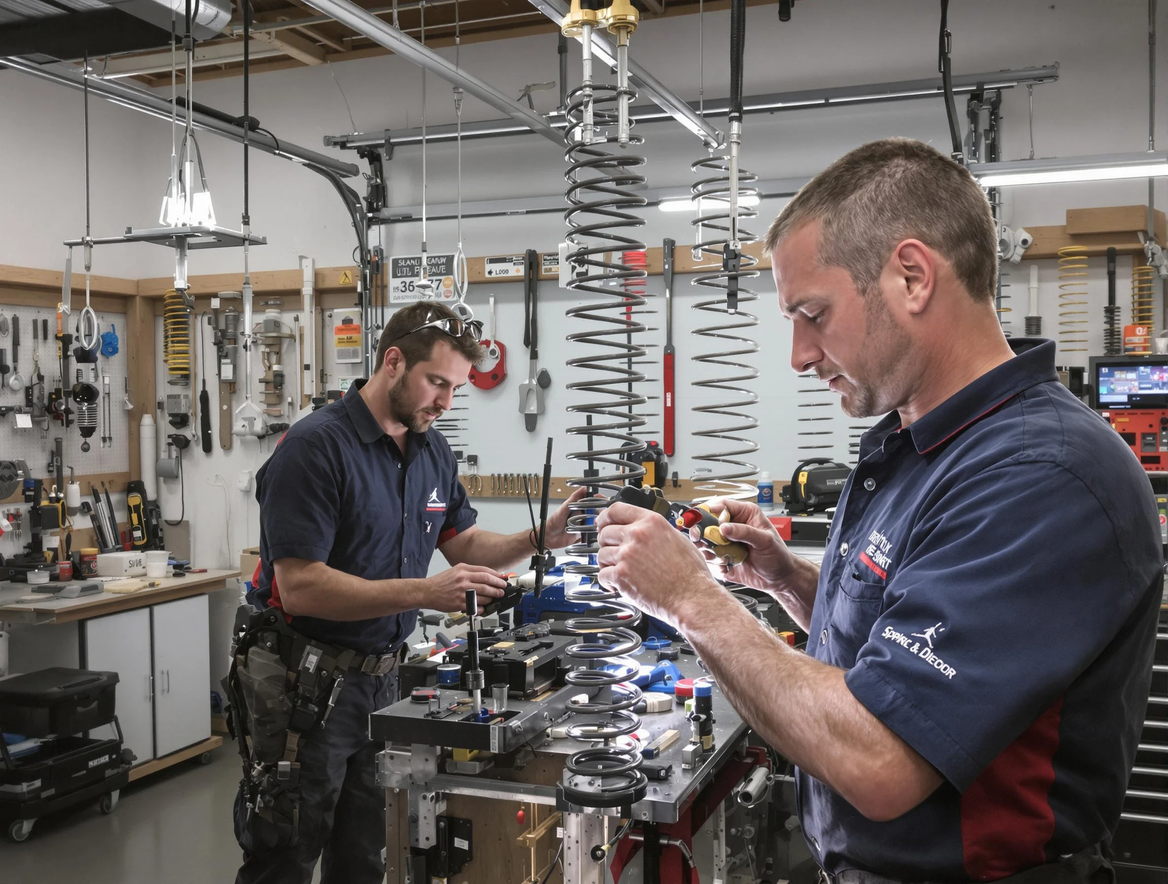 Garage door spring repair service by Englewood Garage Door Repair in Englewood